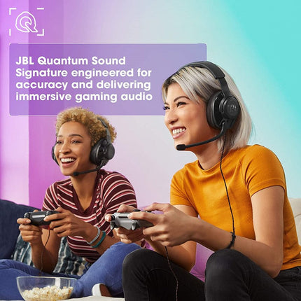 JBL Quantum 200 Wired Over-Ear Gaming Headphones, Black