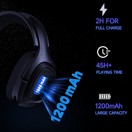 RYR Captain 700 Wireless Gaming Headset, for PS4 / PS5 / Nintendo Switch / PC - Black