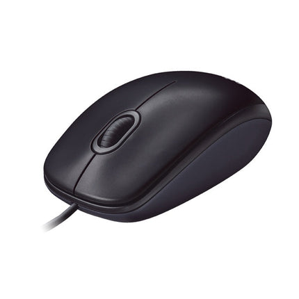 Logitech M90 Wired Mouse, Ambidextrous Design, Optical Tracking, Corded - Black