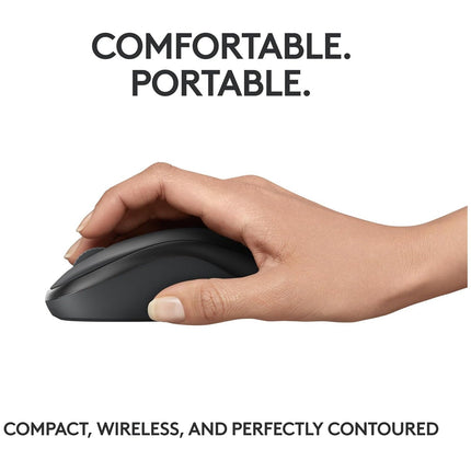 Logitech M240 Silent Bluetooth Mouse, Smooth Optical Tracking Sensor, Line-By-Line Scrolling, Bluetooth Connectivity, Silent Touch Technology - Graphite