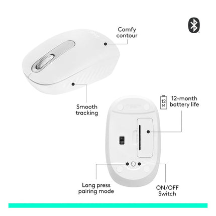 Logitech M196 Bluetooth Mouse - Off White