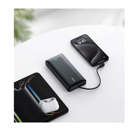 Anker Nano Power Bank (20000mAh, 30 Watts, Built-In USB-C Cable) - Black
