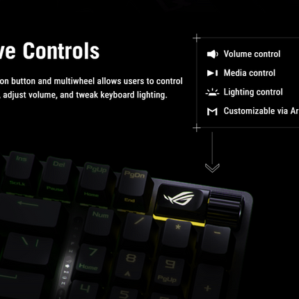 Asus ROG STRIX SCOPE II 96 RGB Wireless Mechanical Gaming Keyboard - Black (Arabic)