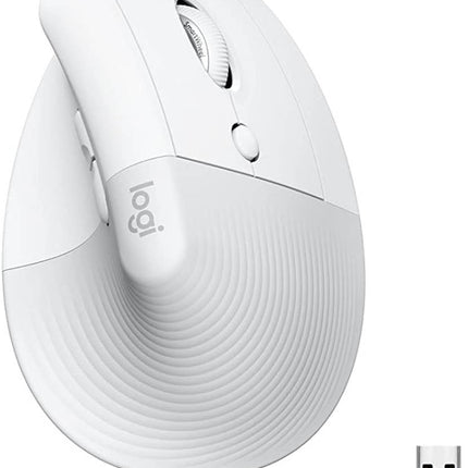 Logitech Lift Bluetooth Vertical Ergonomic Wireless Mouse - Off White