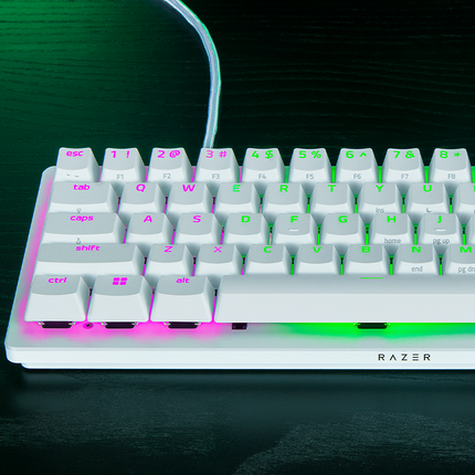 Razer Huntsman V3 Pro Mini 60% Wired RGB Analog Optical Esports Gaming Keyboard (US Layout) - White