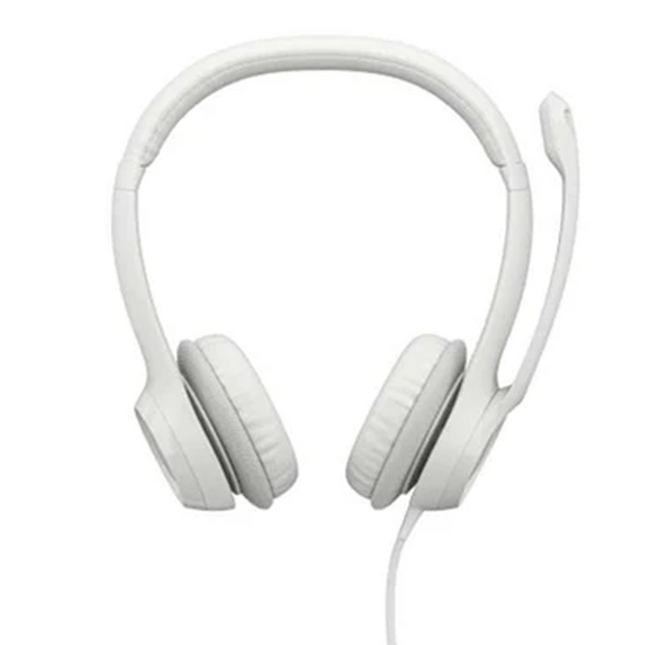 Logitech H390 USB Headset with Noise-Cancelling Mic - White