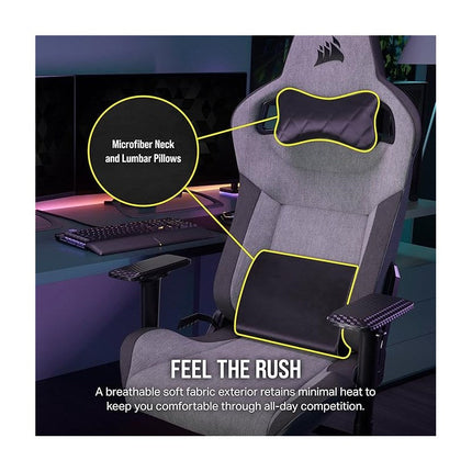 Corsair T3 RUSH Fabric Gaming Chair - Charcoal