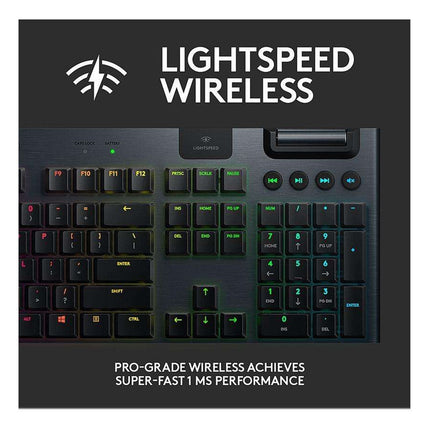Logitech G915 LIGHTSPEED Wireless RGB Mechanical Gaming Keyboard - Tactile