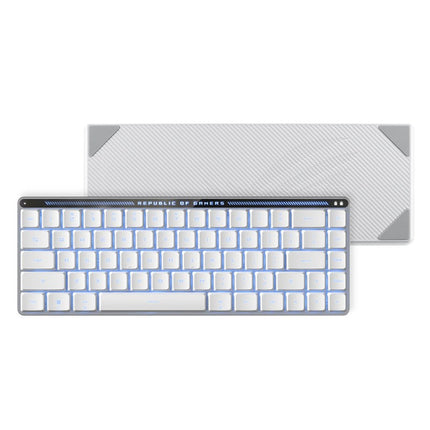 Asus ROG Falchion RX Low Profile 65% Wireless Optical Mechanical Gaming Keyboard (ROG RX Red Switches) (Arabic Layout) - White
