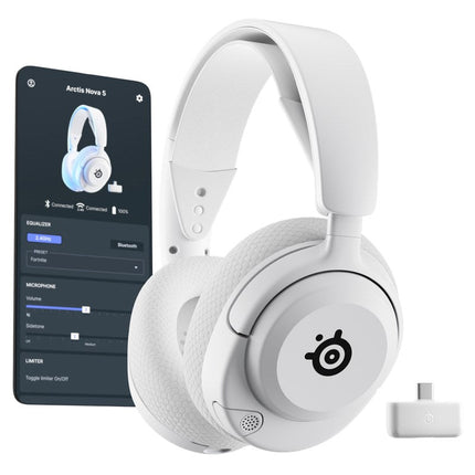 SteelSeries Arctis Nova 5P Wireless Gaming Headset For PS4, PS5 and PC - White