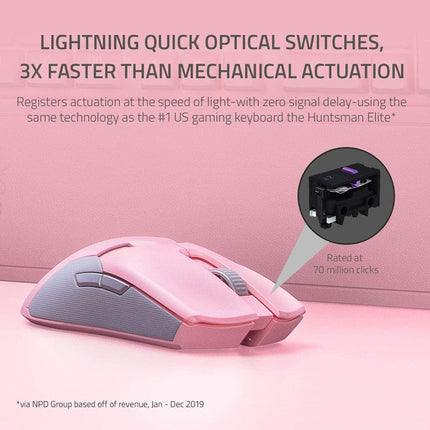 Razer Viper Ultimate Lightest Wireless Gaming Mouse & RGB Charging Dock  - Mercury