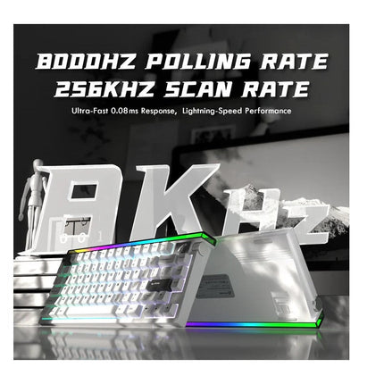 ATTACK SHARK R85 HE Rapid Trigger 75% Wired 8KHz Magnetic Keyboard with Custom Lightbox