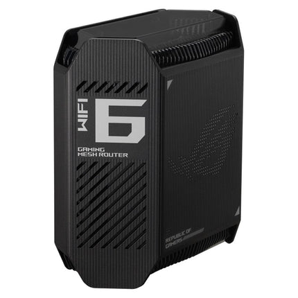 Asus ROG Rapture GT6 Tri-Band Wi-Fi 6 Gaming Mesh Wi-Fi System, 2.5 Gbps Port, Triple-Level Game Acceleration, UNII 4 RGB Gaming Router - Black