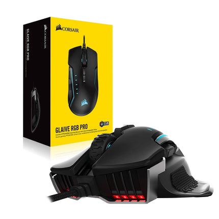 Corsair GLAIVE RGB PRO, Aluminium, Optical 18000 DPI Gaming Mouse