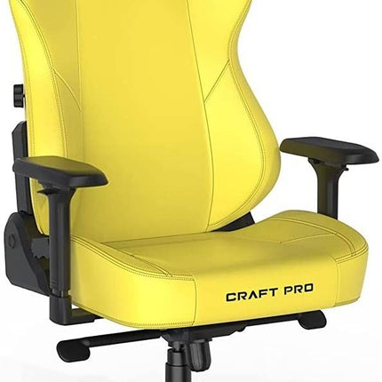 DXRacer Craft Pro Classic Gaming Chair High-Density Memory Foam, Adjustable 4D Armrests - Yellow