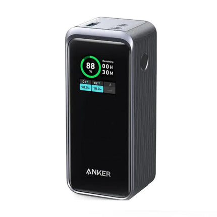 Anker Prime Power Bank, 20,000 mAh Portable Charger with 200 Watts Output, Smart Digital Display, 2 USB-C and 1 USB-A Port, Black