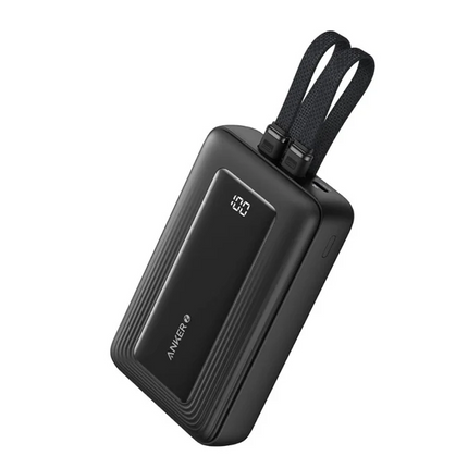 Anker Zolo Power Bank (20000mAh, 30 Watts, Built-In USB-C and Lightning Cable)