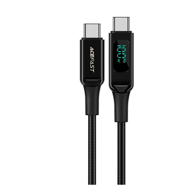 ACEFAST 100 W Type-C To Type-C Cable, 2 M - Black