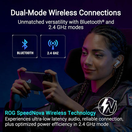 ASUS ROG Cetra True Wireless/Bluetooth Speed Nova In-Ear Gaming Headphones - Black