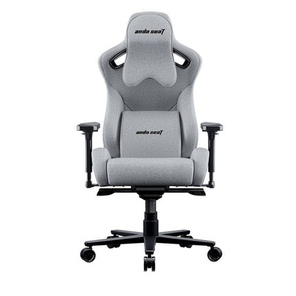 Andaseat Kaiser 2 Pro Series with Big Headrest Pillow, Carbon PVC & Steel, XL Gaming Chair - Grey Fabric