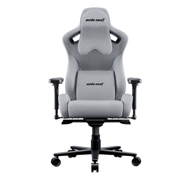 Andaseat Kaiser 2 Pro Series with Big Headrest Pillow, Carbon PVC & Steel, XL Gaming Chair - Grey Fabric