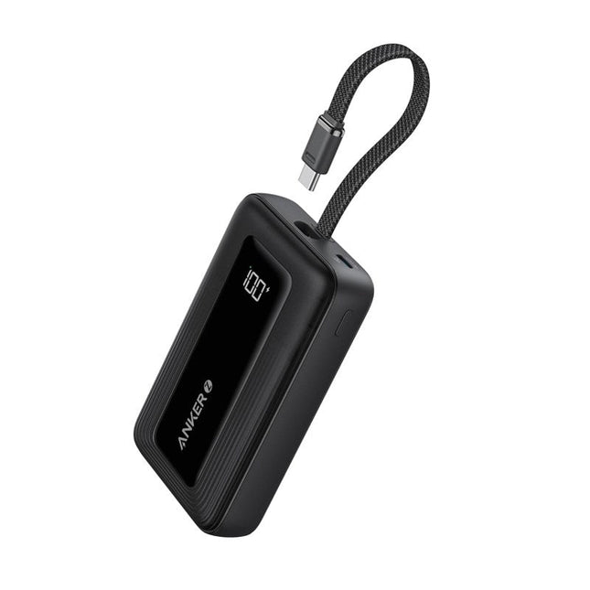 Anker Zolo Power Bank 20000mAh 22.5W Fast Charging Power Bank with Built-in USB-C Cable - Black