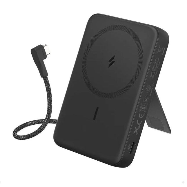 Anker Zolo Wireless Power Bank (10K, 30W, Built-In USB-C Cable) - Black
