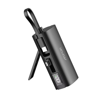 Aspor 22.5W Mini 5000mAh Power Bank - Black