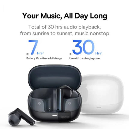 Baseus Bowie M2s True Wireless Earbuds - Moon White