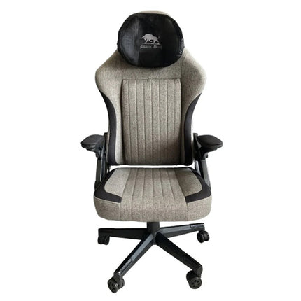 Black Bull Gaming Chair With Headrest Up & Down Slide Adjustable and Moveable Armrest, Fabric
