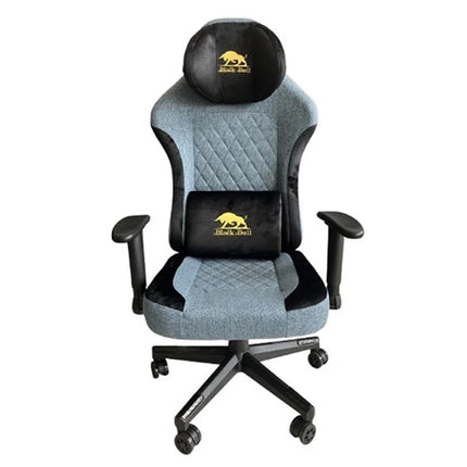 Black Bull Gaming Chair With Molded Headrest Up & Down - Fabric - Black/Blue