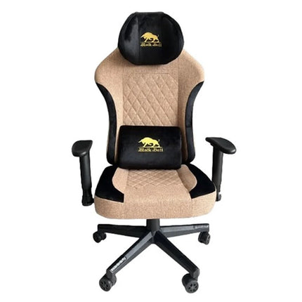 Black Bull Gaming Chair With Molded Headrest Up & Down - Fabric - Black/Brown