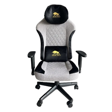 Black Bull Gaming Chair With Molded Headrest Up & Down - Fabric - Black/Grey