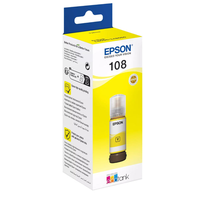 Epson 108 EcoTank Yellow Ink Bottle 70ml