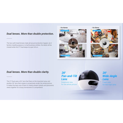 Ezviz C7 DUAL Pan & Tilt Wi-Fi Camera