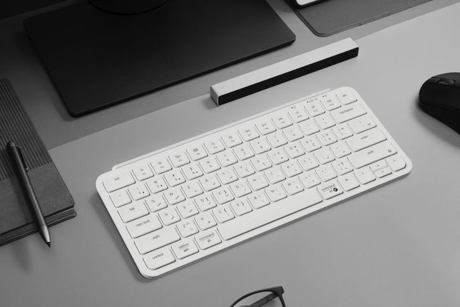 Keychron B1 Pro Ultra-Slim Wireless 75% ZMK Custom Keyboard for Windows & Mac, English/Arabic - Ivory White