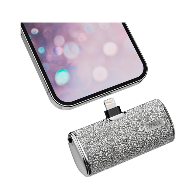 iWalk Link Me Plus Pocket Battery 4500mAh for iPhone - Silver Diamond