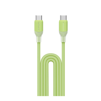 Momax 1-Link USB-C To USB-C (1.2 M / Support 60W) Charging + Data Transfer Cable (TPE + Silicon) - Green