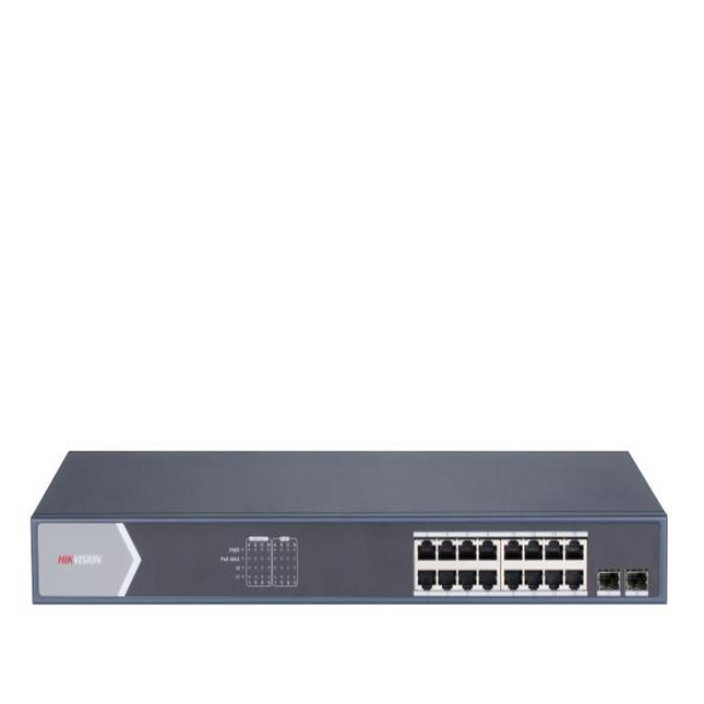 Hikvision 16 Port 10/100/1000 Gigabit Unmanaged POE Switch