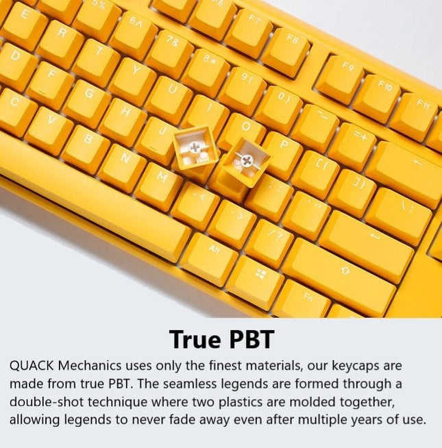 DUCKY ONE 3 YELLOW TKL HOT SWAP Wired RGB Mechanical Gaming Keyboard Cherry MX Red Switches