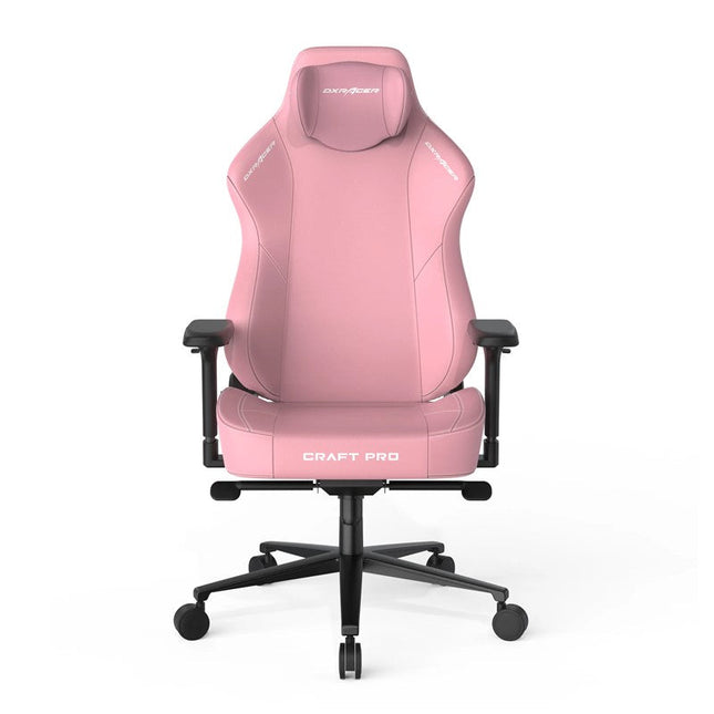 DXRacer Craft Pro Classic Gaming Chair (CRA-PR001-P-H1), Aluminum Base, High-Density Memory Foam, Adjustable Memory/Recline, 4D Armrests - Pink