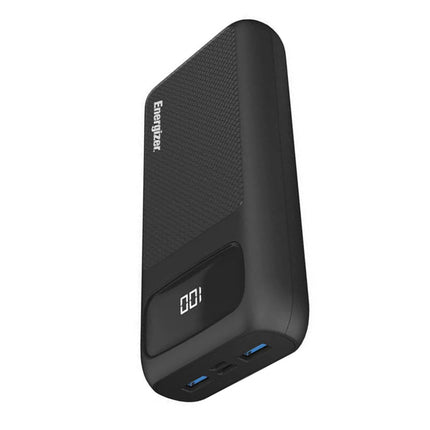 Energizer Ultimate 20000mAh Power Bank, 22.5W, Triple Output, with Power Delivery 20W USB-C Output and Fast Charge, Dual Input, LCD Indicator - Black