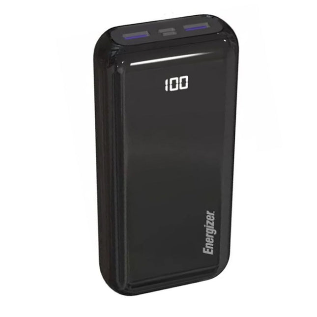 Energizer Ultimate 20000 mAh Power Bank, 22.5W, Triple Output, with Power Delivery USB-C Output and Fast Charge, Dual Input, LCD Indicator, Black