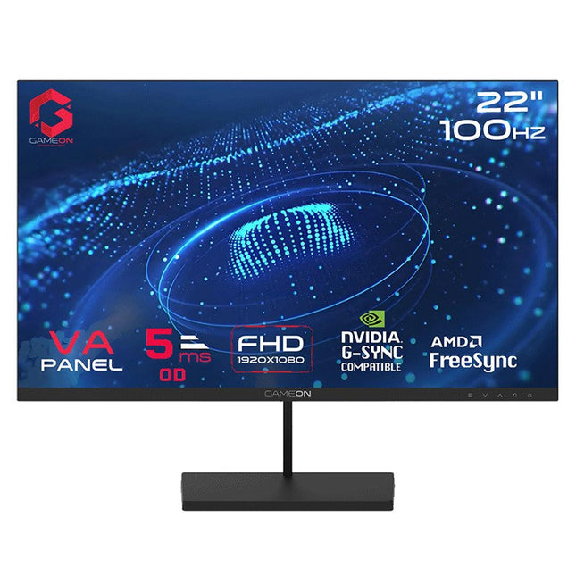 GAMEON GB22F100 Basic Series 22" FHD, 5ms, VA Panel Gaming Monitor - Black