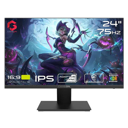 GAMEON GOB24FHD75IPS 24" FHD, 75Hz, 4ms, Flat IPS Gaming Monitor With G-Sync & Free Sync - Black