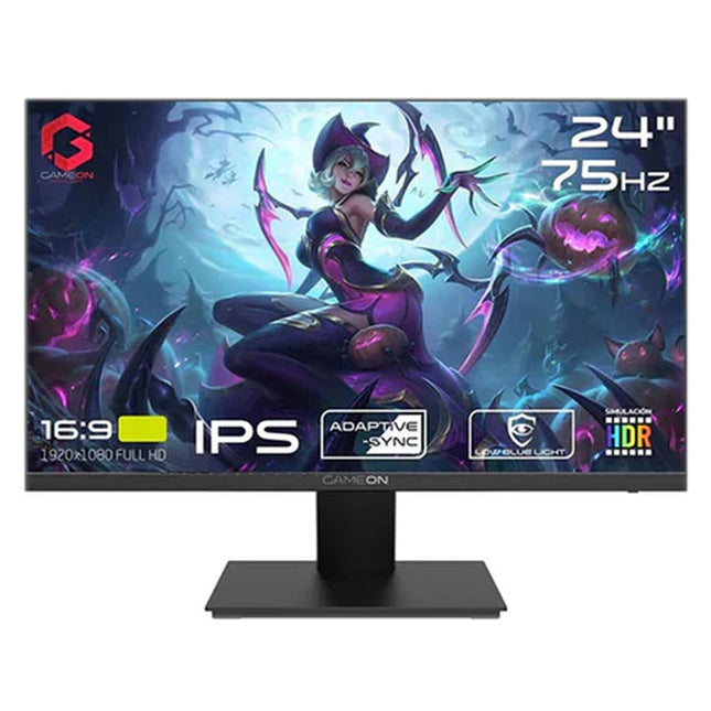 GAMEON GOB24FHD75IPS 24" FHD, 75Hz, 4ms, Flat IPS Gaming Monitor With G-Sync & Free Sync - Black