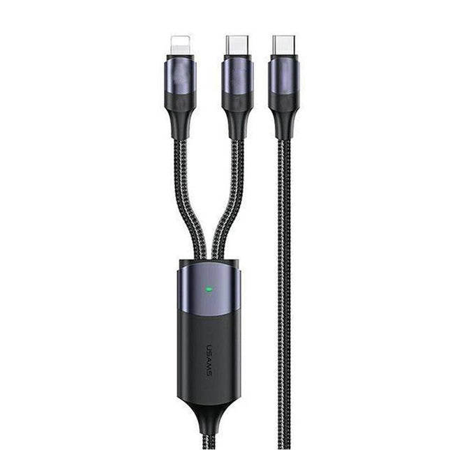 Go-Des 2 in 1 Cable , Type-C to Type-C (60W) , Type-C to Lightning (27 W)