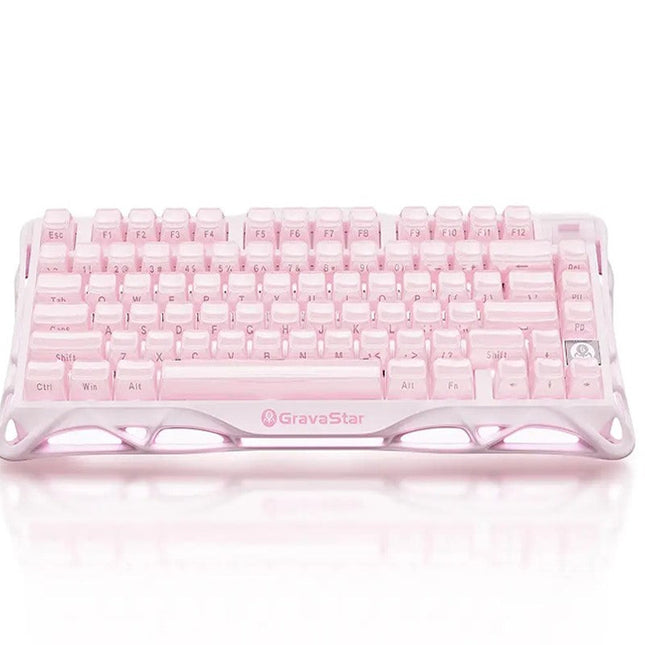 GravaStar Mercury K1 75% Wireless Mechanical Gaming Keyboard_Special Edition - Sakura Pink