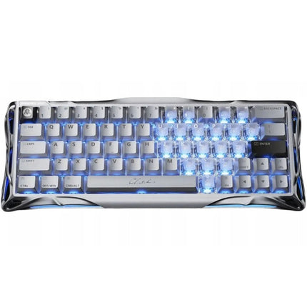 GravaStar Mercury V60 Pro 60% Hall Effect Magnetic Switch Gaming Keyboard - Chrome Silver