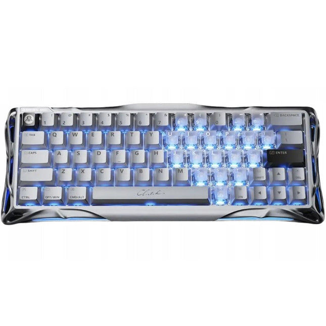 GravaStar Mercury V60 Pro 60% Hall Effect Magnetic Switch Gaming Keyboard - Chrome Silver
